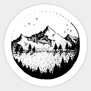 Lake view Sticker